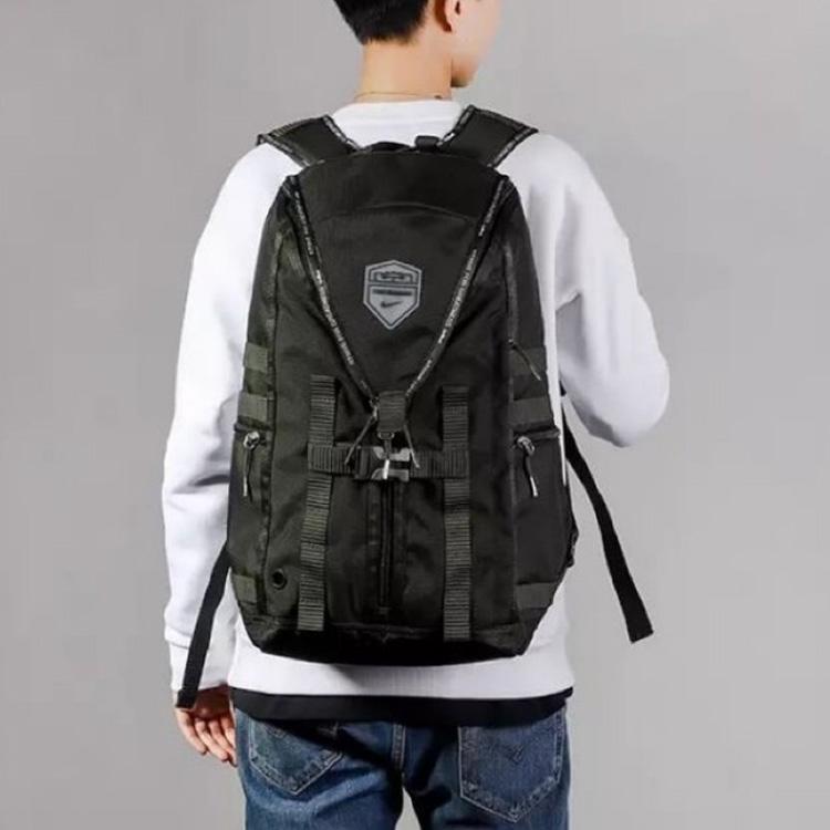 Nike Lakers LeBron Basketball Zipper Backpack Unisex Backpack Red Green BA5987-355