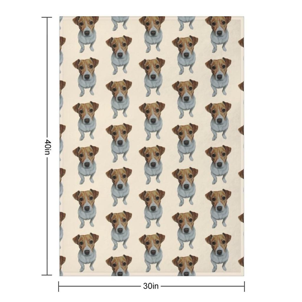 Sky the Jack Russell Terrier Throw Blanket Multi-Purpose Hairys Bed Fashionable Blankets and Throws Blankets