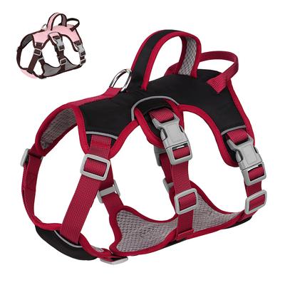 Waterproof Dog Harness Breathable Mesh Padded Reflective Nylon Dogs Vest Small Medium Dog Halter Harnesses For Pitbull Hiking