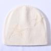 Pentagram rabbit velvet double-layer warm wool hat autumn and winter knitted hat windproof ear protector striped hat cold hat
