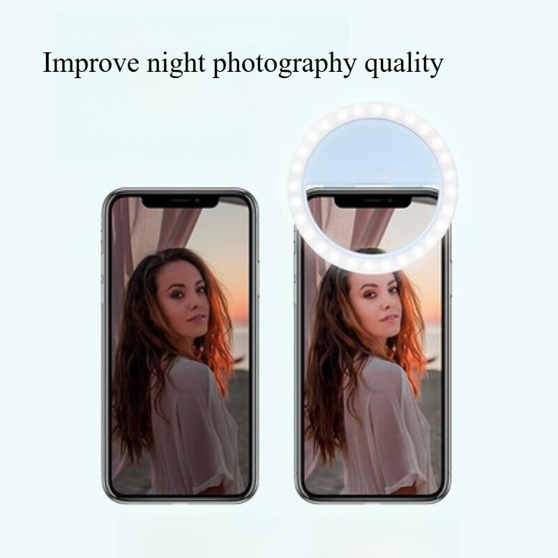 Portable Mobile Phone Clip Fill Light for Lighting Taking Photos Beautifying LED Mini Fill Light Night Light for Selfie Video