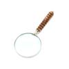 Elegant Brown Resin Handle Magnifying Glass With Steel Frame