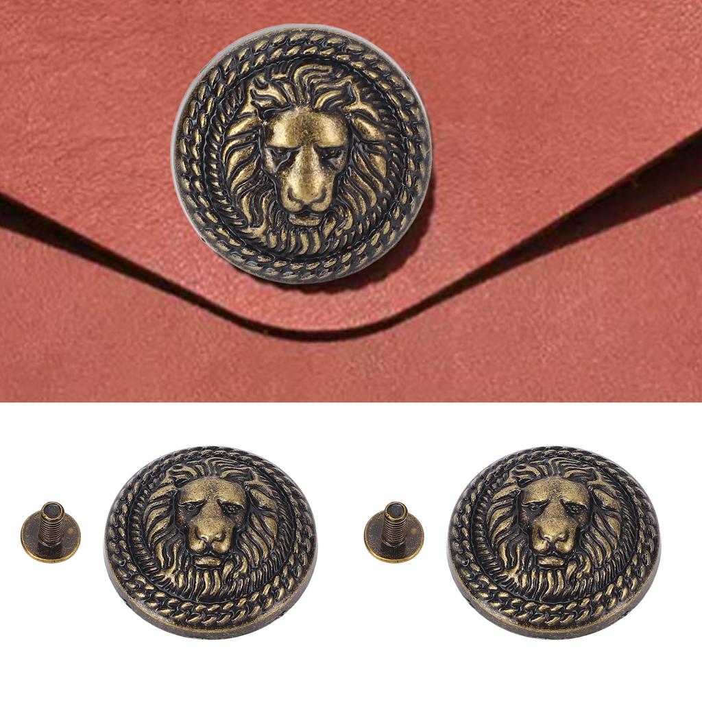 20 Sets   Rivet 24mm Diameter Vintage Decorative Zinc Alloy   Head Rivet Button with 7mm Screws