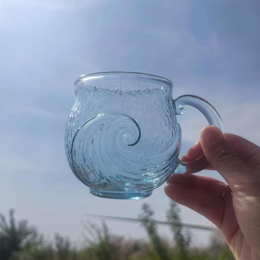 Meerglas Wellen Tasse Texturiert Für Entspannende Kaffeepause Zu Hause Oder Im Büro Handgefertigt Thema Kaffeetasse Tasse Geschenk