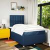 Exclusive House - Slatted Bed Base with Blue Mattress 120x190 Cm Fabric