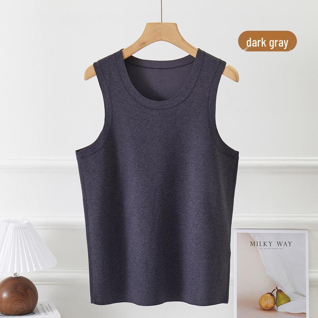 Męska Termiczna Bezszwowa Kamizelka z Podszewką z Jedwabnego Polaru 2025 Zima