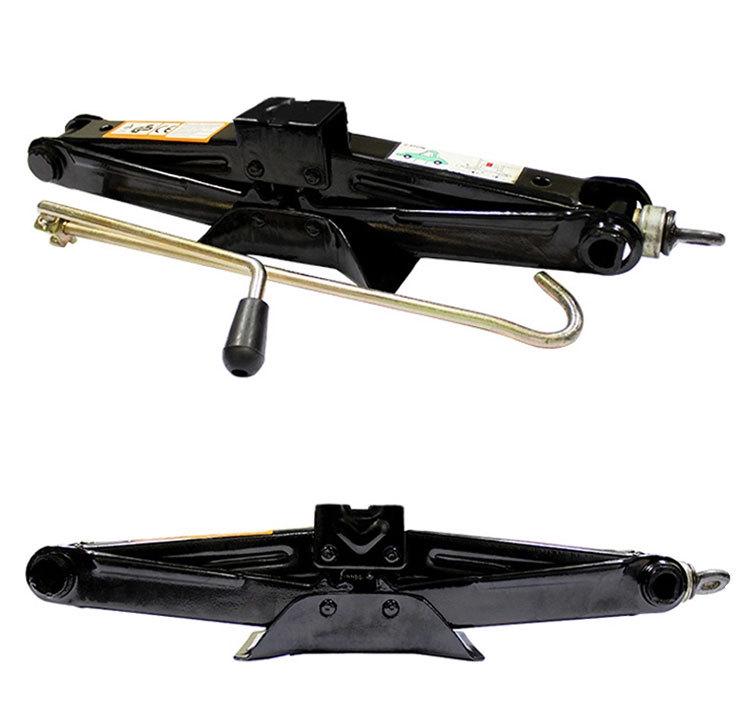 Cric Auto 2.0T cu Manivelă Foarfecă, Utilizare de Urgență în Aer Liber, Negru