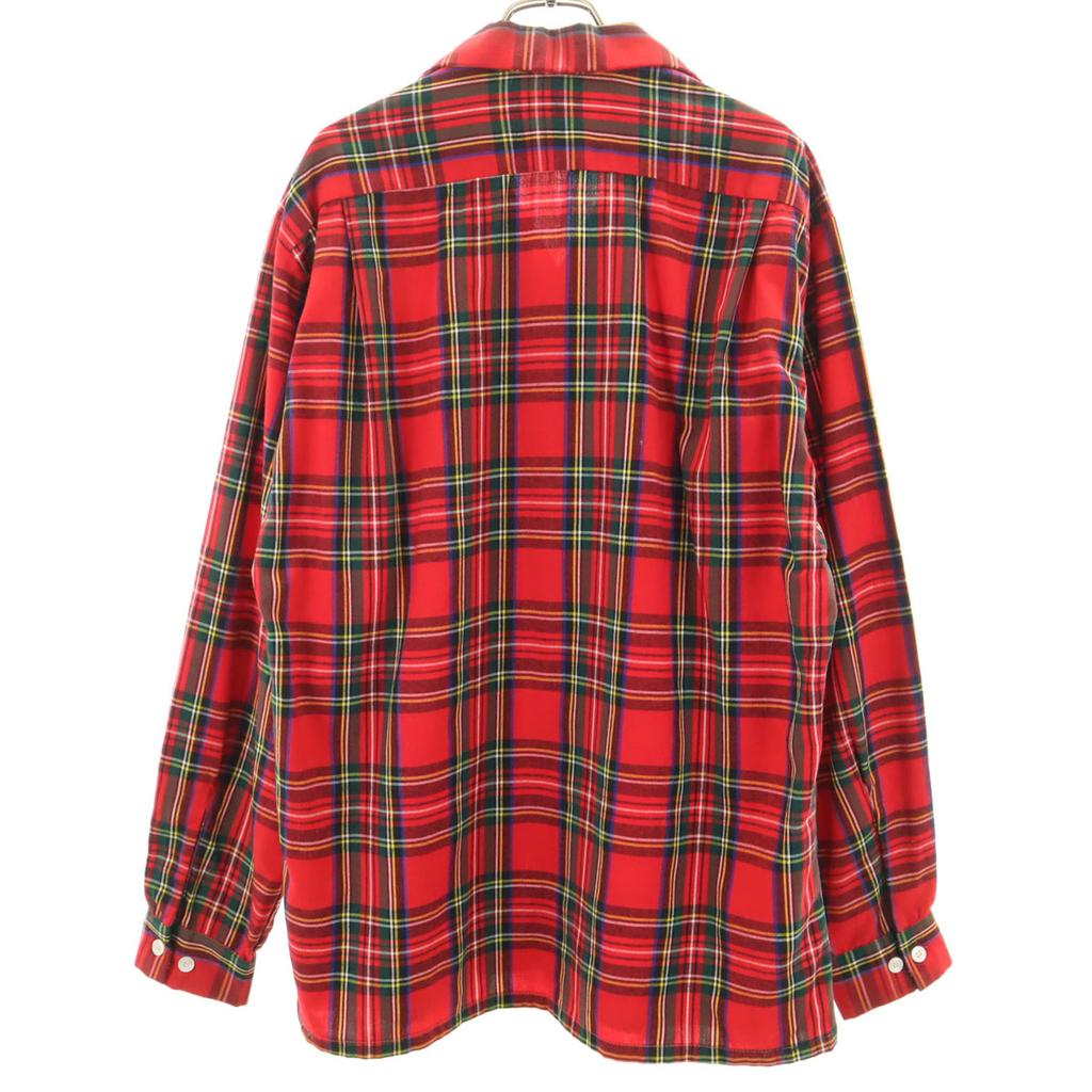 McGregor 50s Vintage Tartan Check Pattern Long Sleeve Open Collar Shirt Men's Used