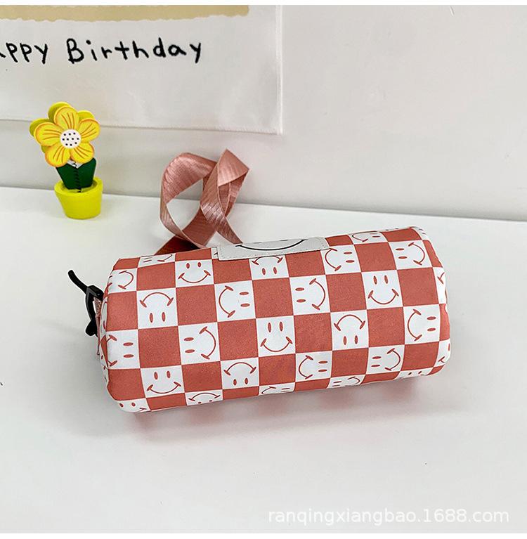 

Трендовая новая женская клетчатая сумка-мессенджер, простая и свежая, для повседневного использования, универсальная, милая сумка для осени и зимы розовый