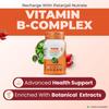 Nutrela Daily Energy Biofermented B Complex 30 Capsules x Pack Of 2 For Men Women Metabolism Support Vitality Supplement