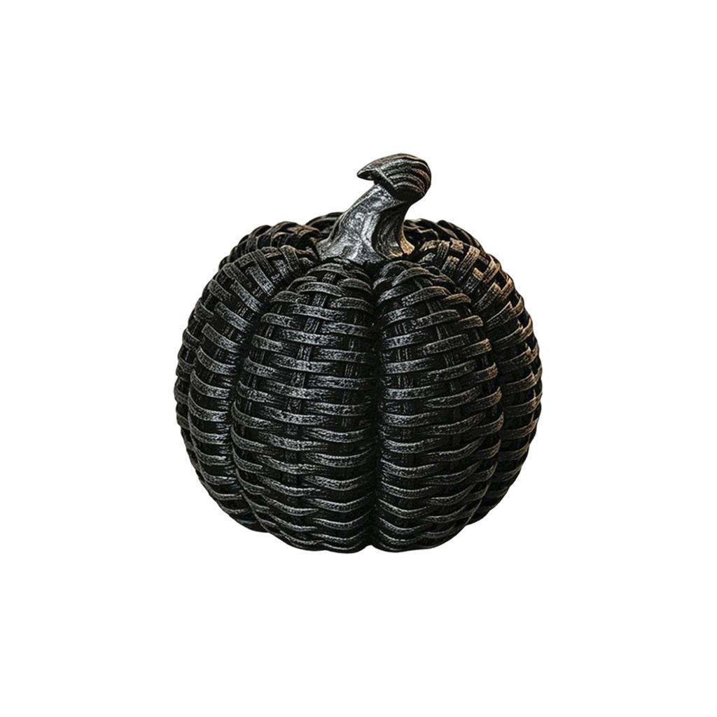 Pumpkin Resin Ornament with Look Vintage Distressed Home Decor for Halloween Thanksgiving Tabletop