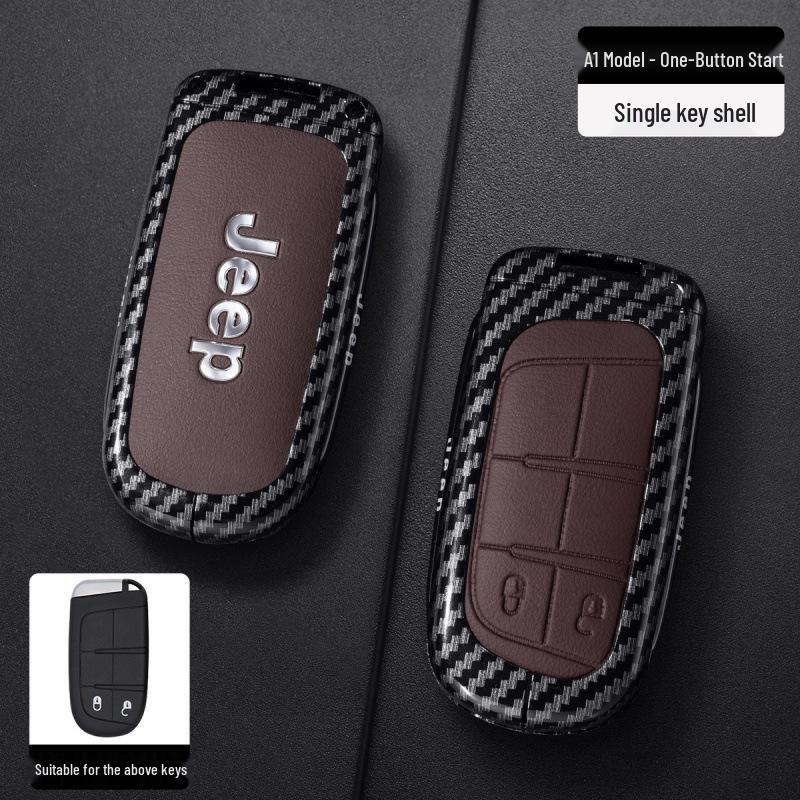 Compatible Jeep Key Case for Grand Cherokee, Renegade, Compass, Commander - Car Bag Buckle Shell