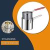 Deep Fryer Pot 304 Stainless Steel Frying Pan Stock Fry Pot with Strainer Basket and Handle for Frying Shrimp