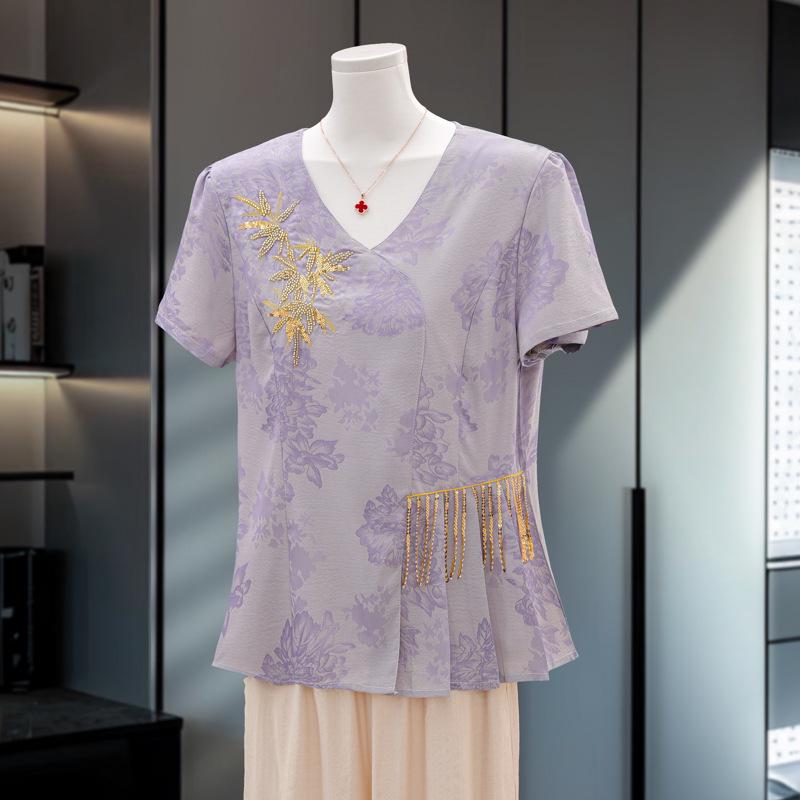 Elegant Embroidered Short Sleeve Mother's Wear - Summer 2026 Collection