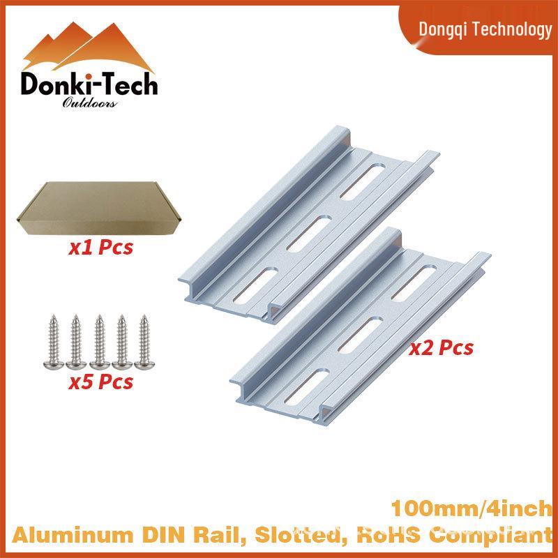 Aluminum Alloy Electrician Slide Rail - 4/8/12 Inch Top Hat Slotted Rail for Mounting Hardware Components