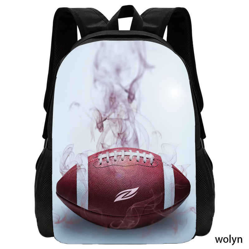 Football Rugby Pattern Simple Cute Backpack Student School Bag Computer Backpack