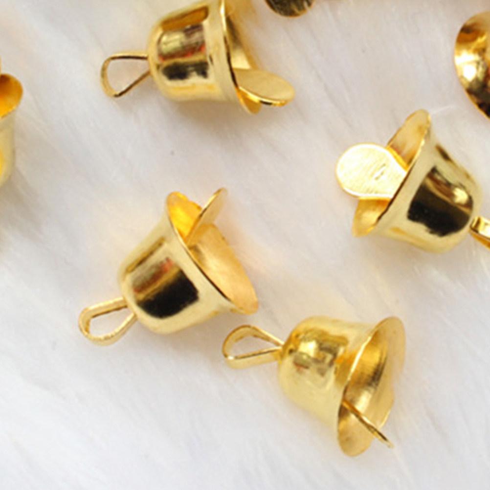 

80Pcs Golden Mini Bells Set Lightweight Festive Hanging Decor for Christmas DIY Wind Chime Tree Mantel Window Wall Ornament other