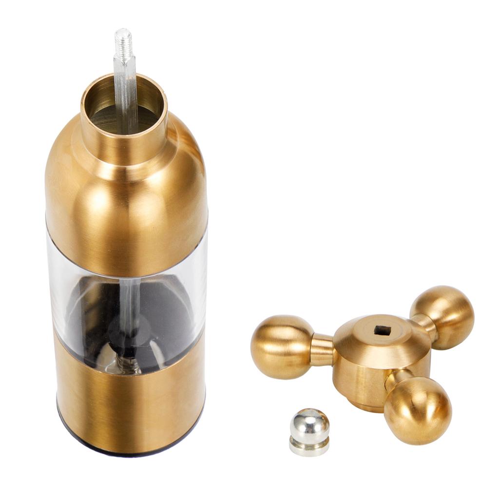 Rustfritt stål Pepper Salt Krydder Kvern Kvern Krydder Sliping Kjøkken Verktøy for CookingGold
