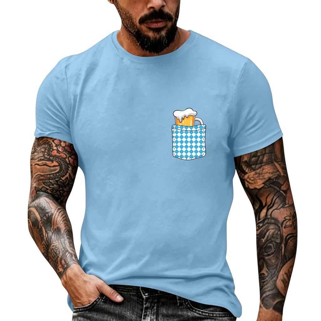 Herren Vintage Stil Grafikdruck Kurzarm T-Shirt Lockerer Schnitt Lässig Sommer Tägliches Oberteil für Outdoor-Aktivitäten und Freizeit