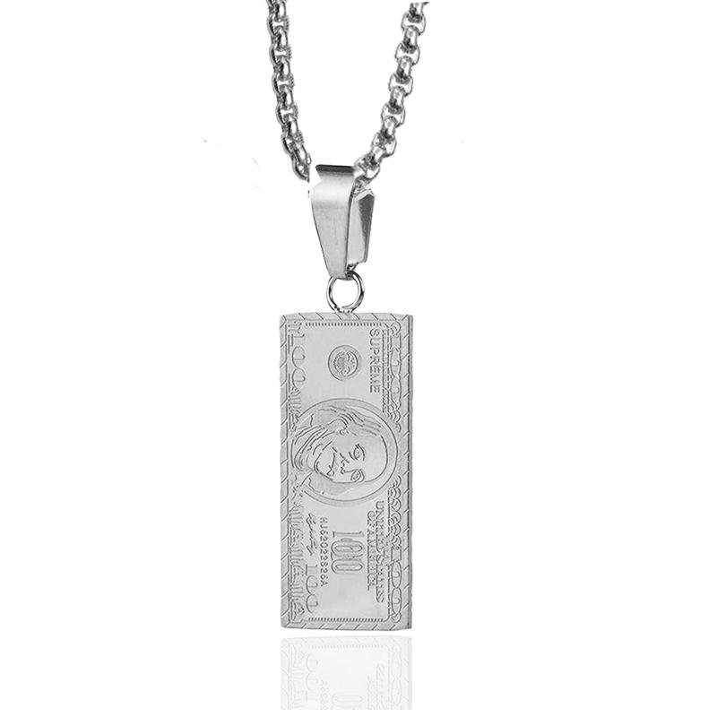 Hip-hop Accessories Party Gifts Dollar Pendant Men's Necklace,Birthday Gifts, Small Bills Valentine's Day