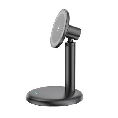 15W Wireless Fast Charging Stand for Phone 17 16 15 Plastic Desktop Phone Stand 360 Degree Rotating Charging Holder