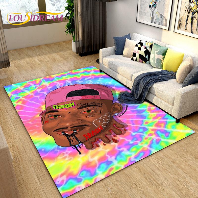Legend Star Hip Hop Art Rapper Area Rug Large,Carpet Rug for Living Room Bedroom Sofa Doormat Decoration,Kids Non-slip Floor Mat