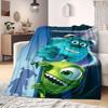 Monster Print Flannel Blanket for Sofas Beds Bedrooms Chairs Travel Picnics Cartoon Home Decor Various Sizes Available New