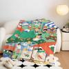 Art S-soupsoup Throw Flannel Throw Blanket, Lightweight Cozy, Durable Washable Cute Cool
