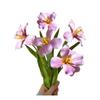 5pcs Large Petal PU Simulation Flower Soft Fake Flowering Design Tulip Artificial Flower Brownie Tulip Flower Blooming Opening