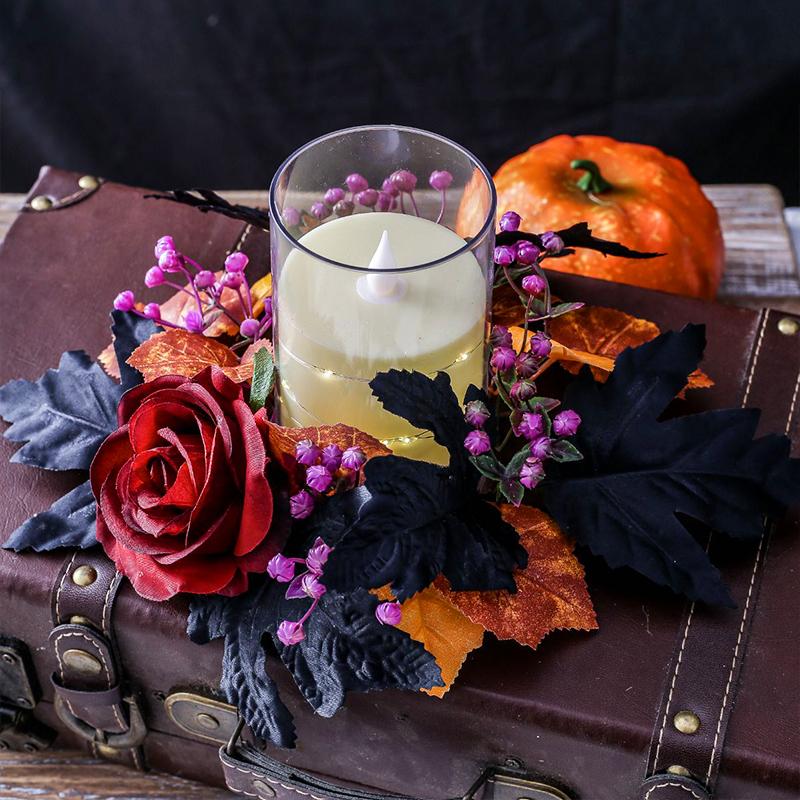 1PC Lightweight Wreath Halloween Decorations Mini Wreaths for Spooky Party Multiple Options Available