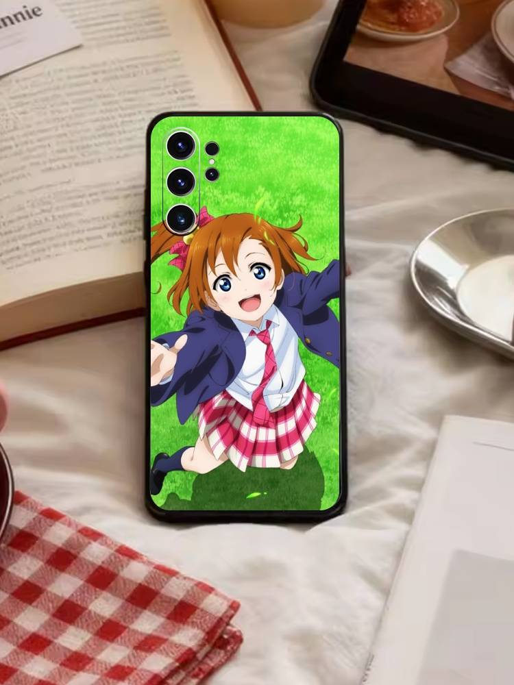 Love Live-Kousaka Honoka Phone Case For Samsung S26,S25,S24,S23,S22,S30,S21,Ultra,Plus,FE 5G Black Soft Cover