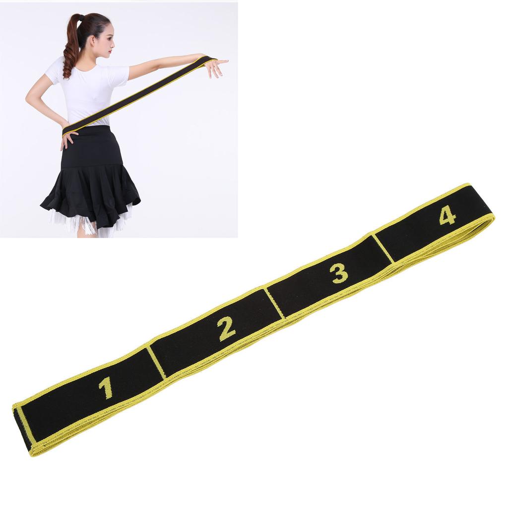 Adult Latin Dance Training Elastic Band Yoga Stretch Resistance Band for Exercising Fitness GymYellow