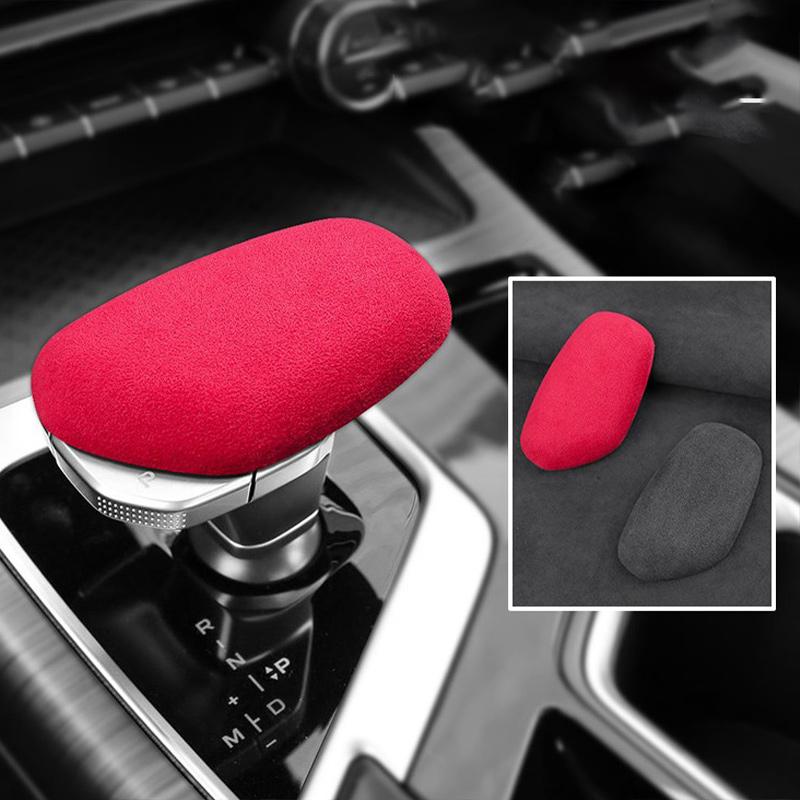 For Geely Tugella Preface Emgrand GT Monjaro Super Suede Interior Overlay Protective Gear Stick Shifter Knob Hardshell Cover