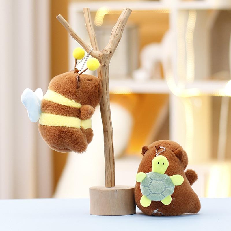 Capybara Toy Plush Keychain Stuffed Animal Doll Cartoon Gift Decoration Cute