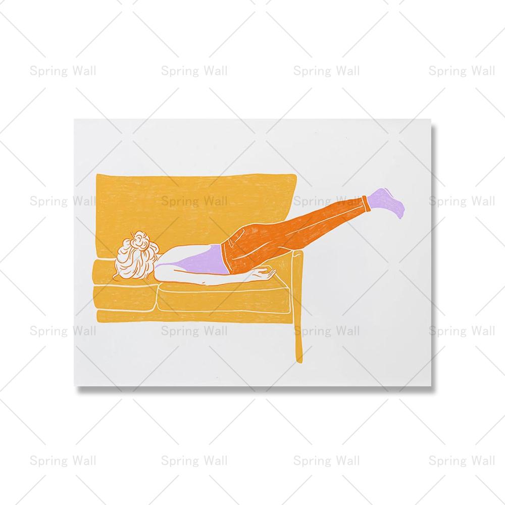 Simple Nordic Poster Not Today Colorful Hanging In There Canvas Print Painting Wall Picture Art Bedroom Living Room Home Decor