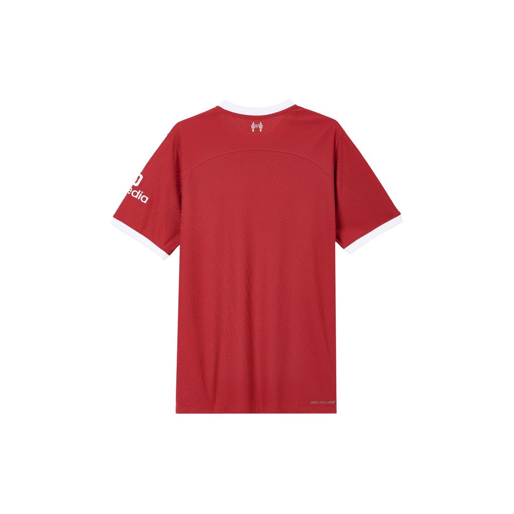 Nike Liverpool Saison 2023/24 Heim Spielerversion Wellenmuster Logo Rundhals Fußballtrikot Herren Tops Rot Weiß DX2618-688