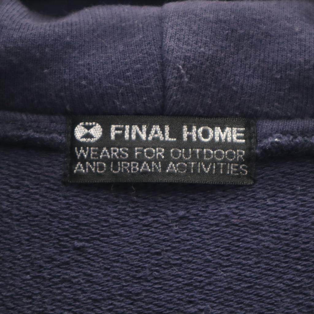 FINAL HOME Long sleeve Sweat double riders Zip hoodie M Navy Men's Used