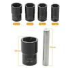 5-piece Set Of Damaged Rusted Nuts Bolt Screws Tire Screw Extractor Anti Slip Sleeve Tool Set 1/2