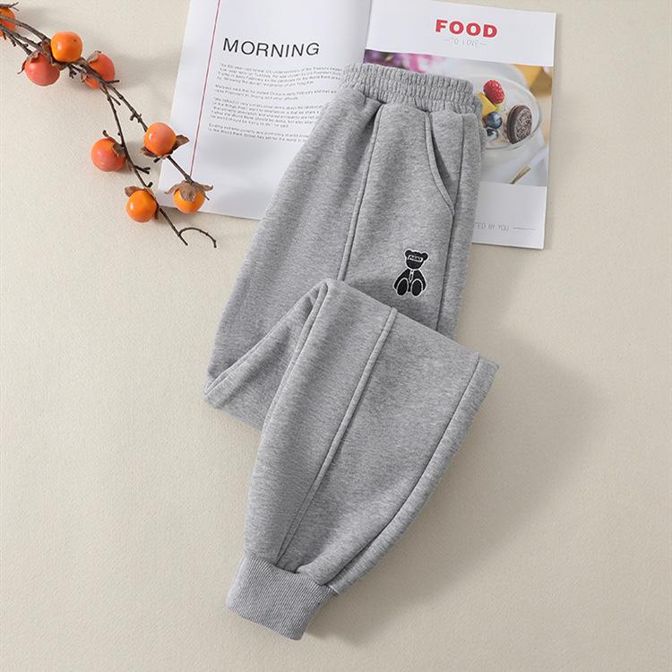 

Дівчачі осінньо-зимові потовщені спортивні штани з велюровою обробкою, стильні повсякденні легінси та спортивні штани для студентів 130