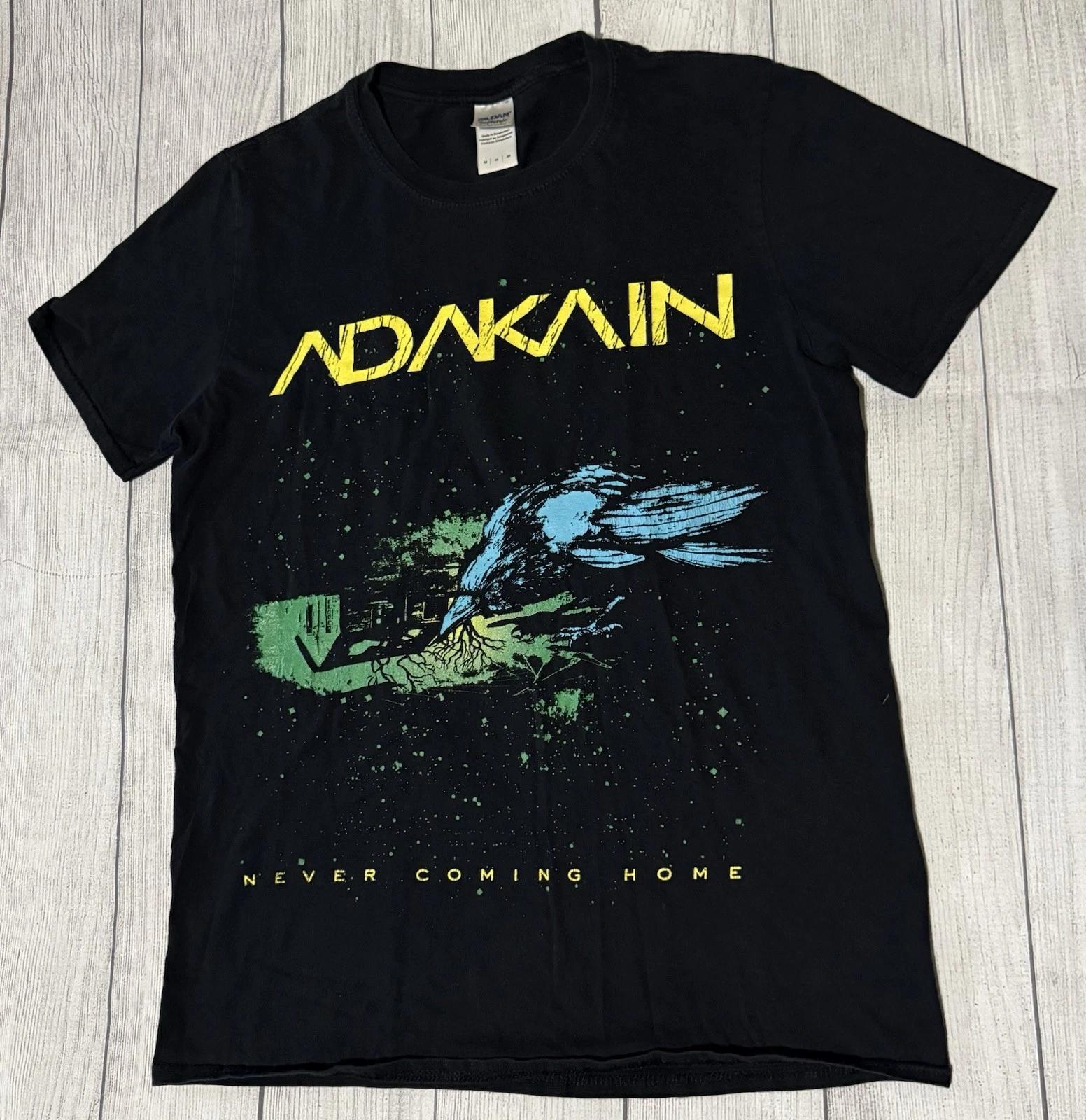 

Adakain Band T Shirt Never Coming Home 2015 Promo Crow Graphic Size Medium Rare 2XL
