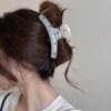 Acrylic Polka Dot Hair Clip Bowknot Big Hair Claw Fashion Bow Hair Claw  Female