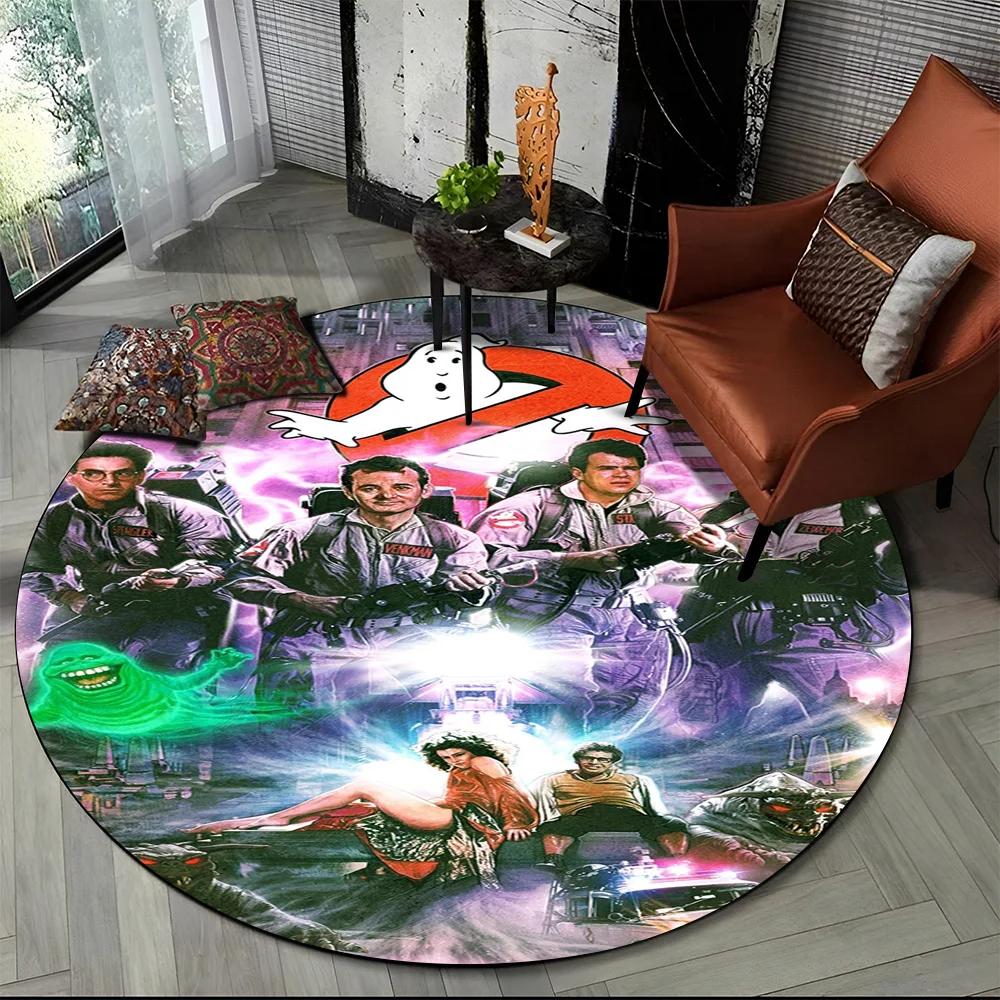 26 Style New G-Ghostbusters Horror Movie Cartoon Round Carpet Rug for Bedroom Living Room Sofa Decoration,pet Decor Floor Mat