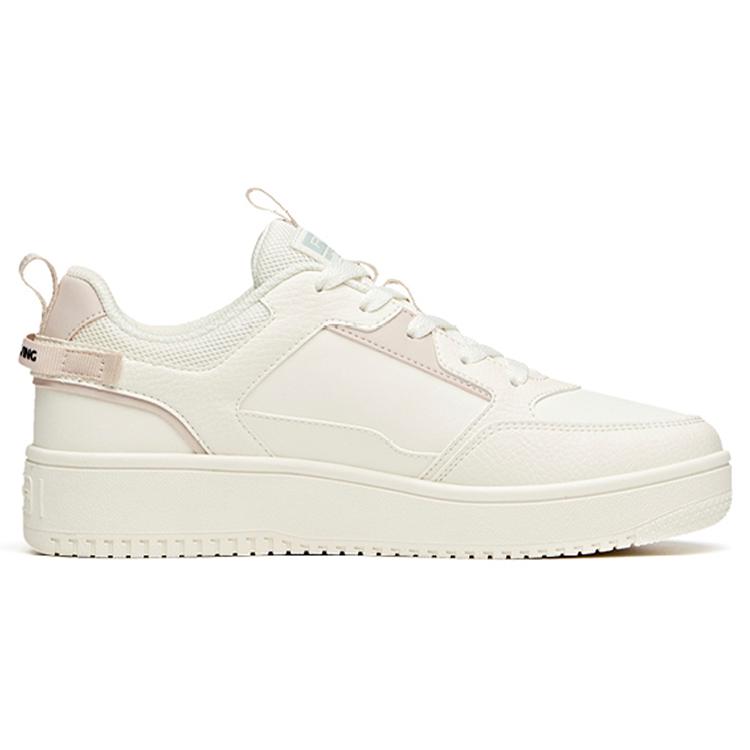 New Anta Life Collection Durable Breathable Low Top Skateboard Shoes Women's White Lotus Gray 922358066-10