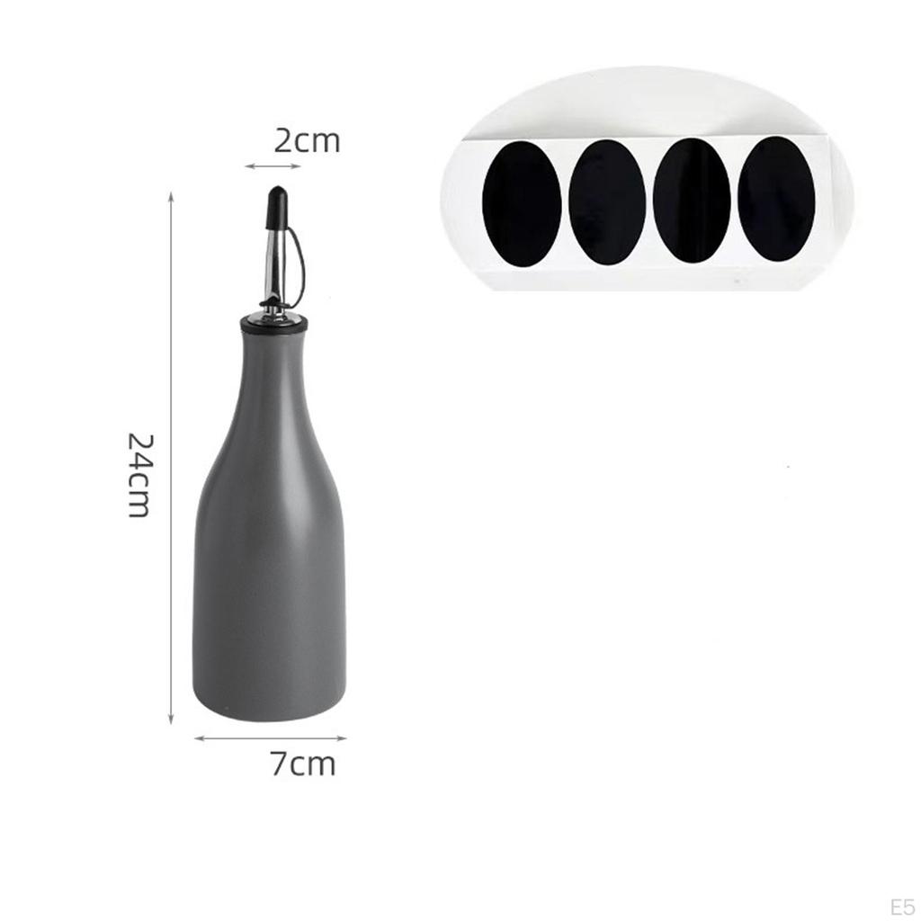 Cooking Oil Bottle Olive Dispenser Ceramic Elegant Appearance with Lid Vinegar Can Shoyu