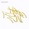 18K Gold Plated Glossy Curved Loose Spacer Tube Beads Brass Tube Spacer Beads Connectors For DIY Jewelry Making Accessories