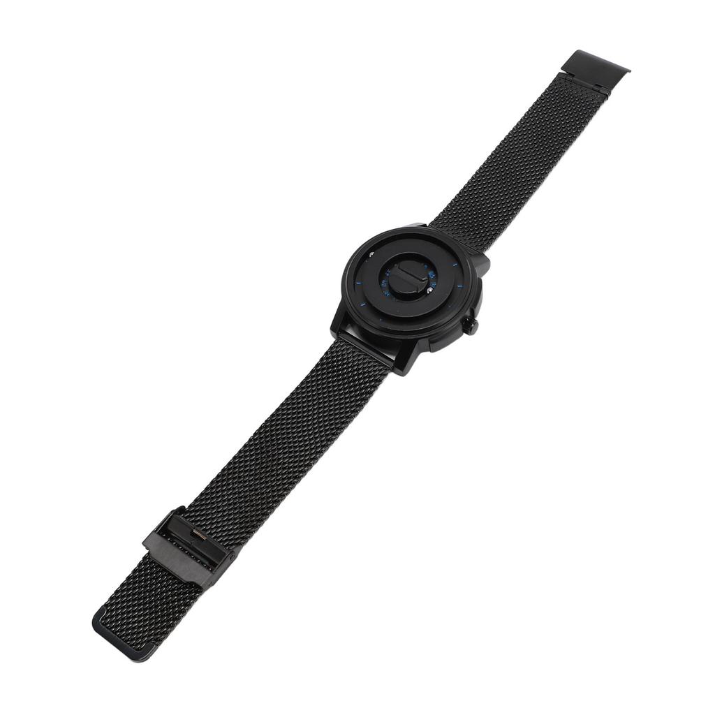 Magnetic Bead Floating Watch Stainless Steel Strap 30 Meter Waterproof Unique Pointer Design Unisex Quartz Watch Black