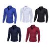 Solid Casual Fashion Color Soft Men Shirt Long Sleeve Slim Fit  Hot Sale