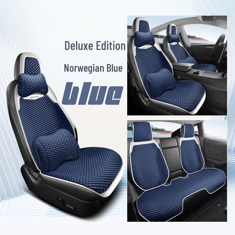 Universal Four-Season Car Seat Cushion: New Energy One-Piece Saddle Cover with Half-Wrap Design