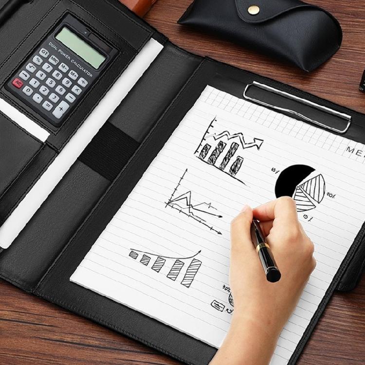 Professional Budget Planner Cover Budget Management Tool A4 Zippered Closure Design Organizers PU Leather Materials