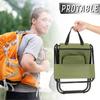 Portable Ice Chair Cooling Seat Ice Stool  Foldable Insulated Ice Pack Stool with Dual-shoulder Straps Perfect for Fishing